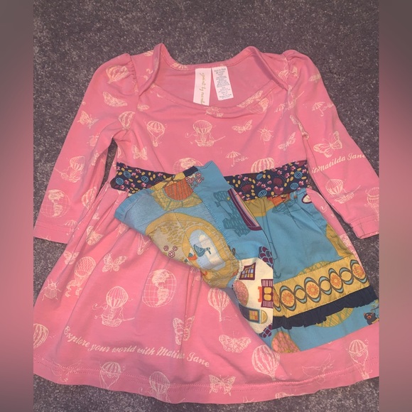 Matilda Jane Paint by Numbers Lily Pad Damsel Apron Dress Sz 12m - Picture 4 of 5